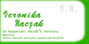 veronika maczak business card